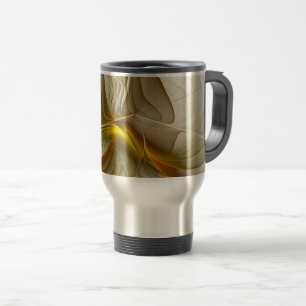 Caneca Térmica Cores de metais de Precioso, arte fractal Abstrato