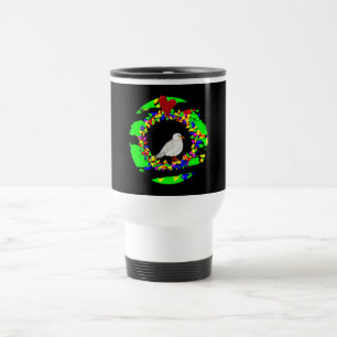 Caneca Térmica Coroa de Natal da gaivota punk