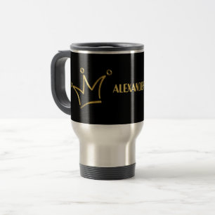 Caneca Térmica Coroa Dourada Engraçada - luxuosa real 1