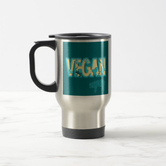 Caneca Térmica Corte de papel vegetariano (Esquerda)