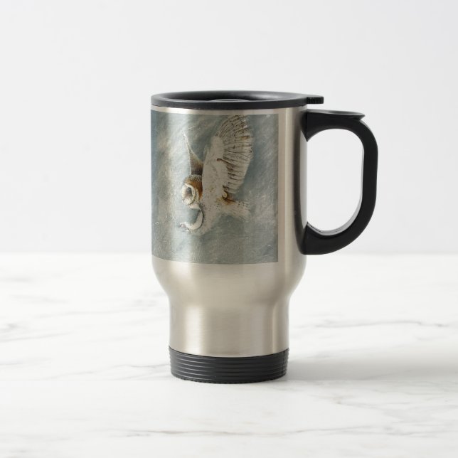 Caneca Térmica Coruja de celeiro que swooping com garras para (Direita)