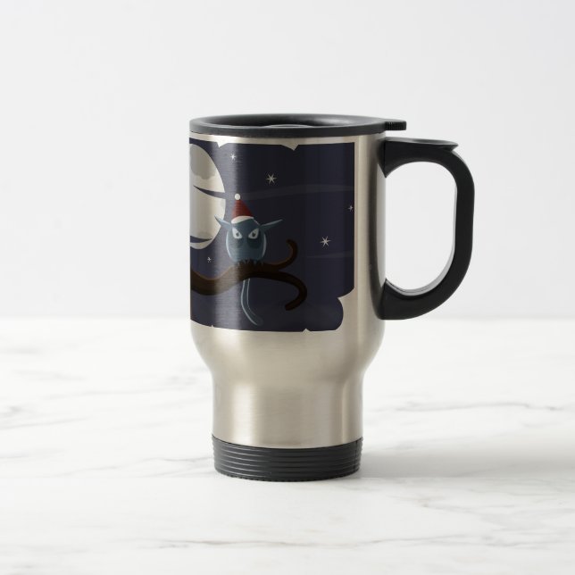 Caneca Térmica coruja de natal assustadora (Direita)