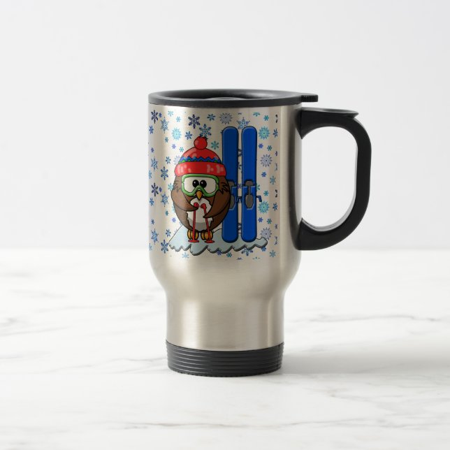 Caneca Térmica coruja do esquiador (Direita)