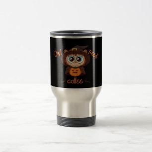 Caneca Térmica Coruja/Queda/Outono/Halloween/abóbora