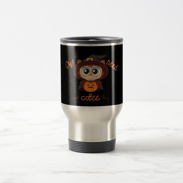 Caneca Térmica Coruja/Queda/Outono/Halloween/abóbora (Centro)