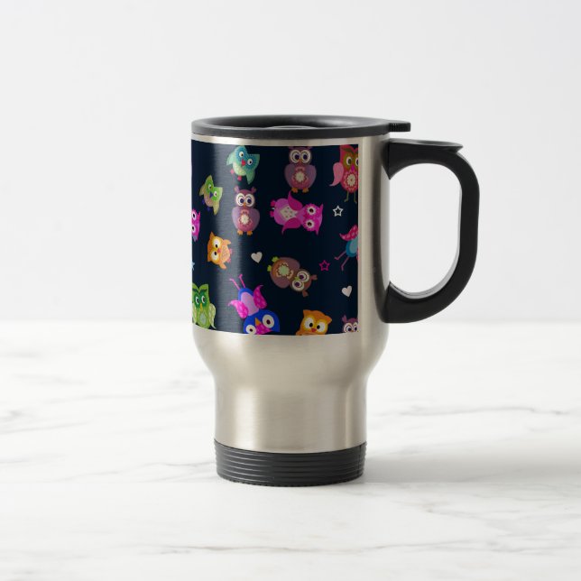 Caneca Térmica Corujas arco-íris (Direita)