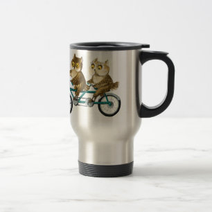 Caneca Térmica Corujas da bicicleta