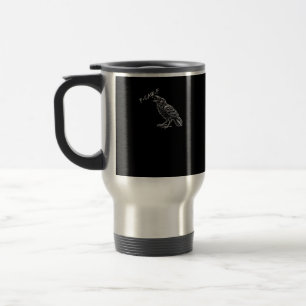 Caneca Térmica Corvo F-Caw-F Gráfico Vintage Engraçado