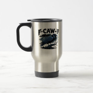 Caneca Térmica Corvo Gótico Humor Divertido F-Caw-F Essencial Min