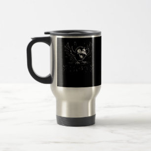 Caneca Térmica Corvo, Retro F-Caw-F Pássaro Corvo Engraçado Corvo