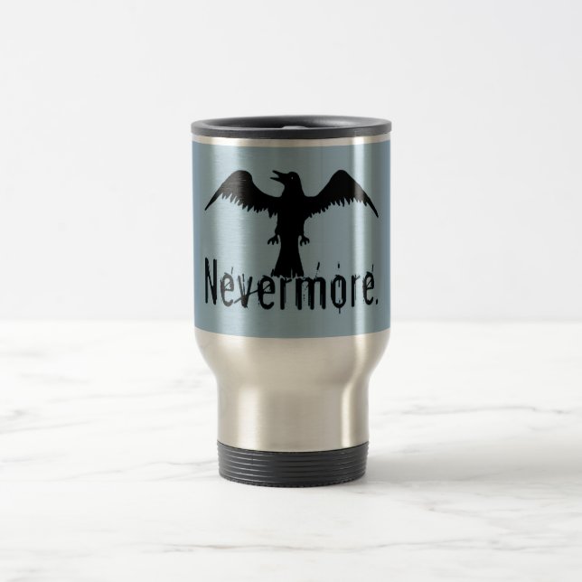 Caneca Térmica Corvo tribal azul nunca mais (Centro)