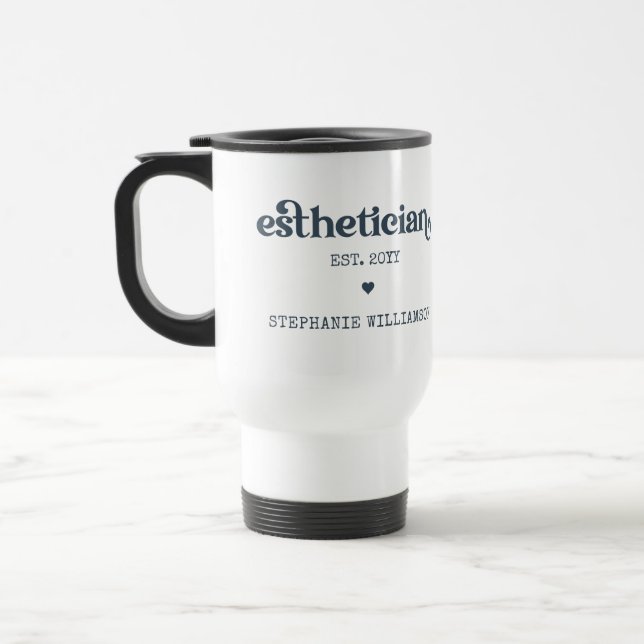 Caneca Térmica Cosmetólogo esteticista personalizado Beauticista (Esquerda)