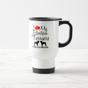 Caneca Térmica Costume Amo Meu Mug De Dois Terriers De Boston