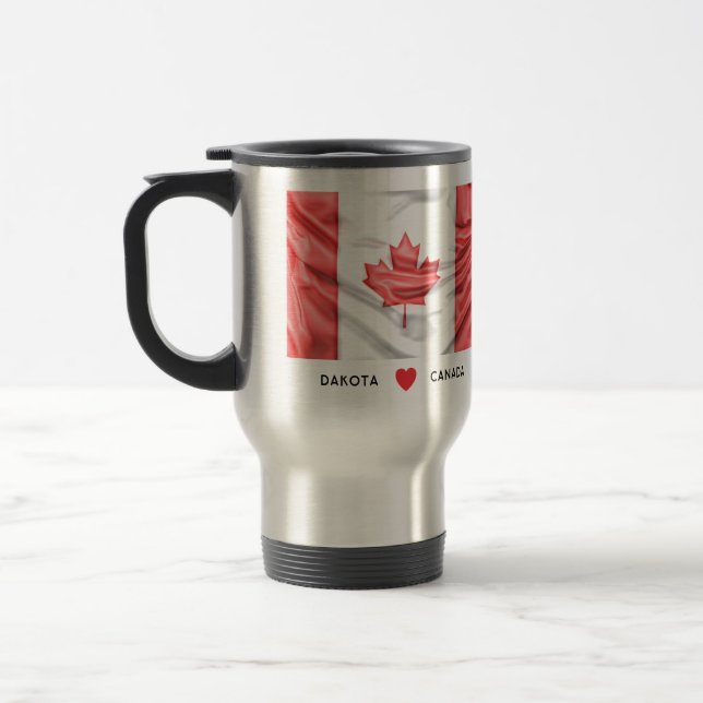 Caneca Térmica Costume mim bandeira do coração de Canadá (Esquerda)