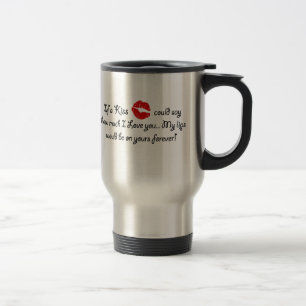 Caneca Térmica Cotação romance de beijo das citações românti