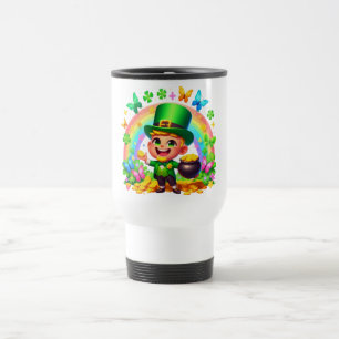 Caneca Térmica Cotovelo-Arco-Íris Cujo duto é Dourado