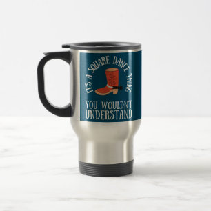 Caneca Térmica Cowboy de Dança Quadrada Professor de Dança Ociden