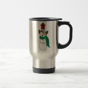 Caneca Térmica Cowboy Snowman com Birdhouse
