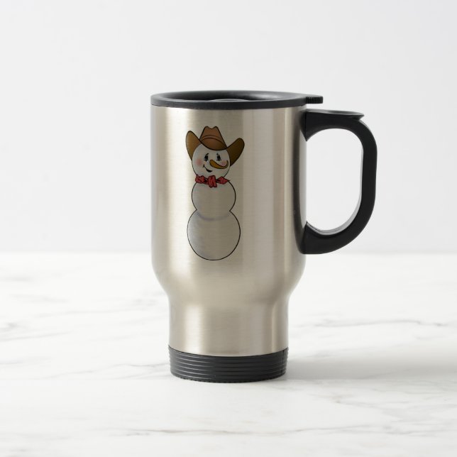 Caneca Térmica Cowboy Snowman com Red Bandana (Direita)