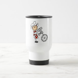 Caneca Térmica Cozinheira Feminina com Camisetas de Batedeira e P