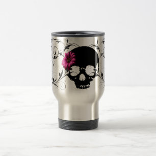 Caneca Térmica crânio da flor