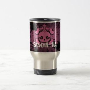 Caneca Térmica Crânio de EMO 15 onças. Copo de aço inoxidável da