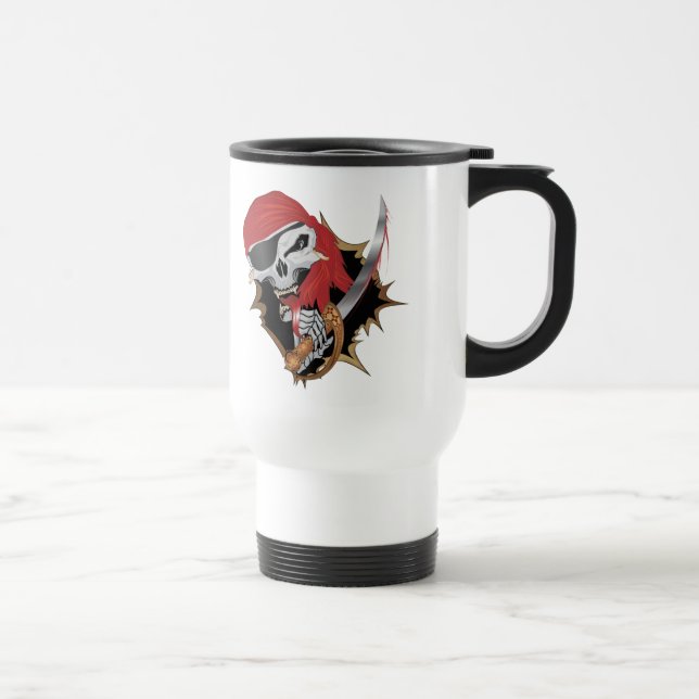 Caneca Térmica Crânio de Pirata Mau (Direita)