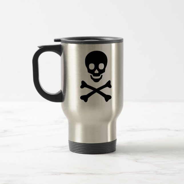 Caneca Térmica Crânio e ossos (Esquerda)