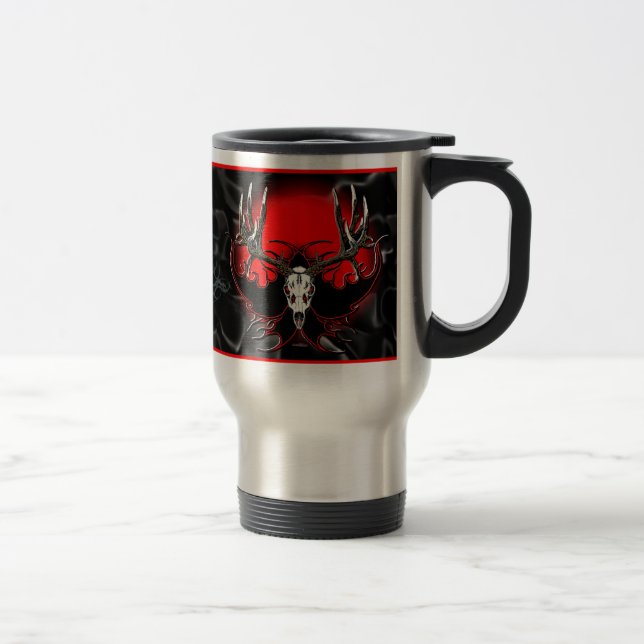 Caneca Térmica crânio flamejante dos cervos (Direita)