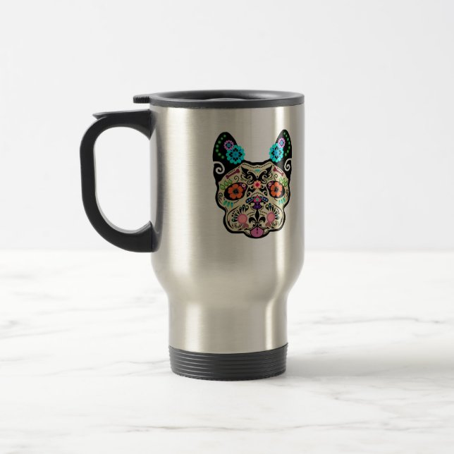 Caneca Térmica Crânio Frenchie do açúcar (Esquerda)