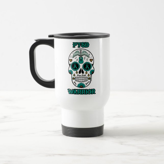 Caneca Térmica Crânio/Guerreiro de Açúcar...PTSD (Esquerda)