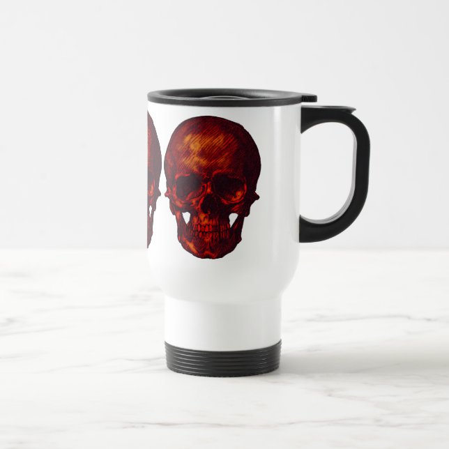 Caneca Térmica Crânio Vermelho (Direita)