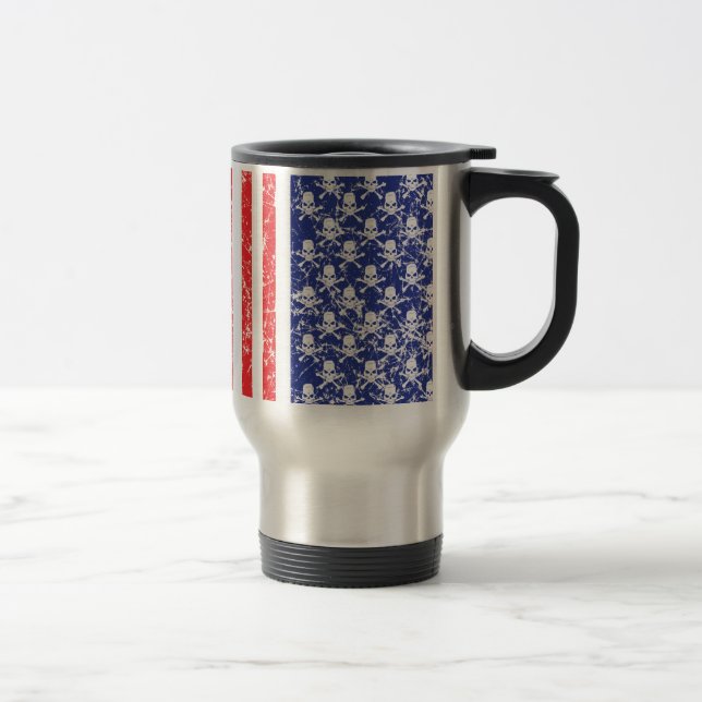 Caneca Térmica Crânios Patrióticos (Direita)
