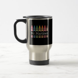 Caneca Térmica Crayon Personalizado Nome do Professor Fofo Volta 