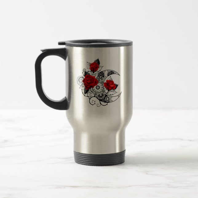 Caneca Térmica Crescente Mecânico com Rosas vermelhas (Esquerda)