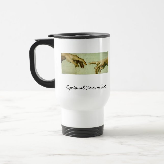 Caneca Térmica Criação de Adam (detalhe-mãos) (Esquerda)