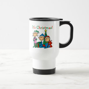 Caneca Térmica Crianças de fotos de Natal São Camisetas e present