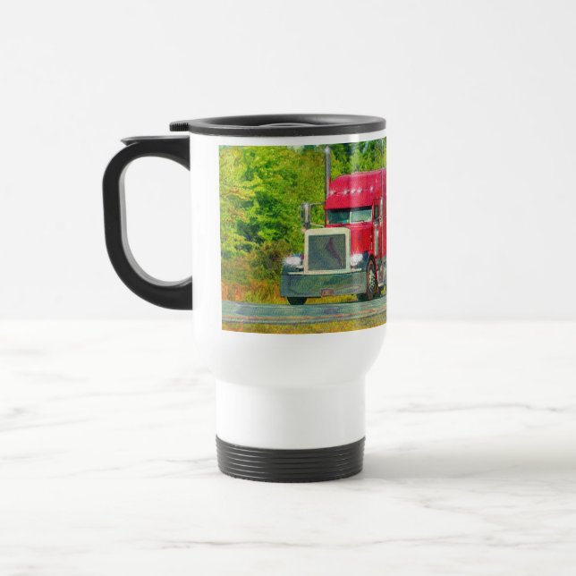 Caneca Térmica Crianças Grande Bebendo de caminhão de carga verme (Esquerda)