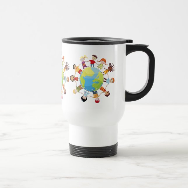 Caneca Térmica Crianças para a paz mundial (Direita)