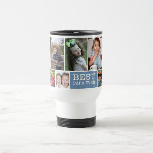 Caneca Térmica Crie O Seu Melhor Papá Em 10 Colagem De Fotos