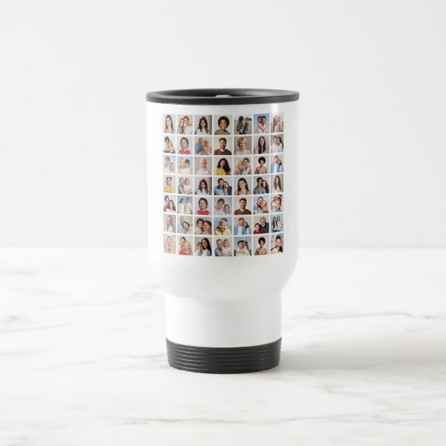 Caneca Térmica Crie Sua Própria Colagem De Fotos 49 (Centro)