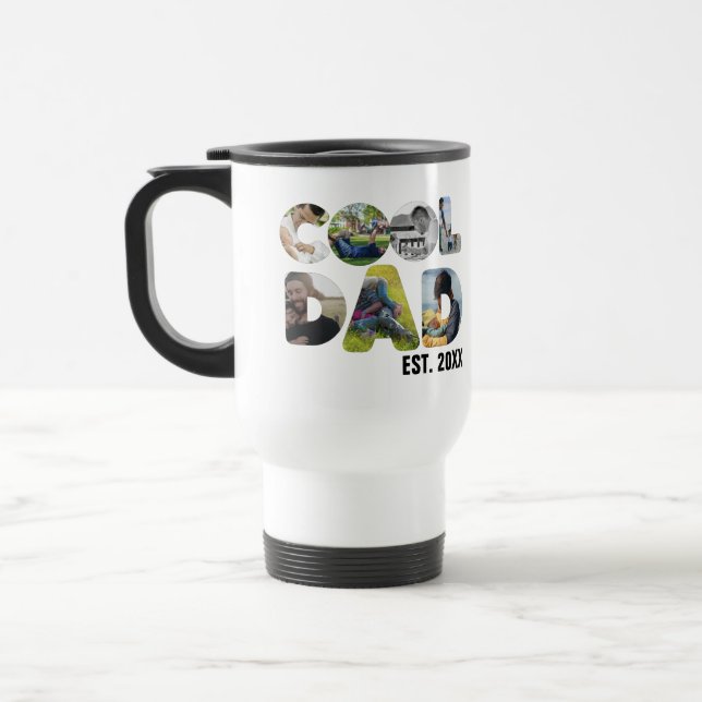 Caneca Térmica Crie sua própria fotografia de 7 letras do pai leg (Esquerda)