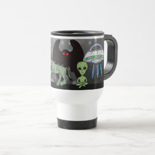 Caneca Térmica Criptid, OVNI, Pé Grande, Chupacabra, Alienígena M