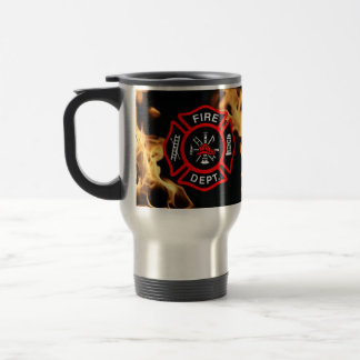 Caneca Térmica Cruz maltesa do departamento do fogo do paramédico