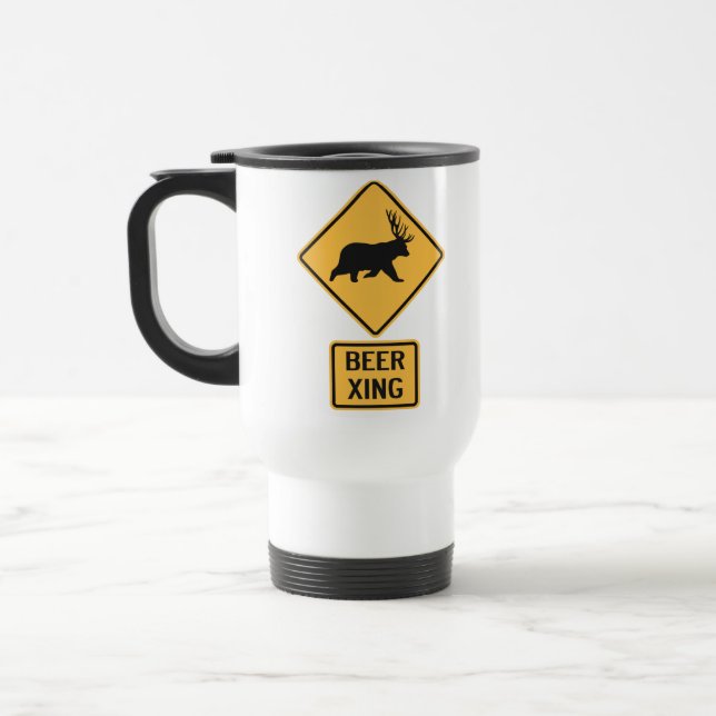 Caneca Térmica Cruzamento da cerveja dos cervos do urso (Esquerda)