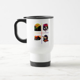 Caneca Térmica Cultura de Rua de Hip Hop Vibrante Colorida Urbana