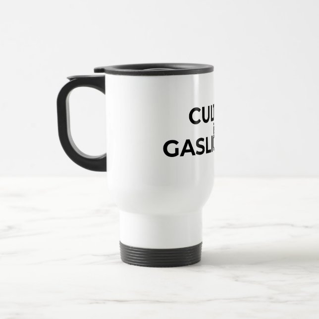Caneca Térmica Cultura é Manipulação Minimalista Isolada  (Esquerda)