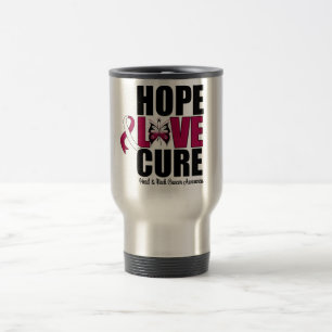 Caneca Térmica Cura do amor da esperança do cancer da cabeça &