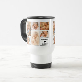 Caneca Térmica Custom Grandma Photo Collage | Grandparents Day