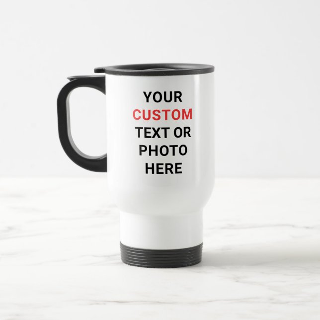 Caneca Térmica Custom Mug | Add Text, Photo, Logo or Design Here  (Esquerda)
